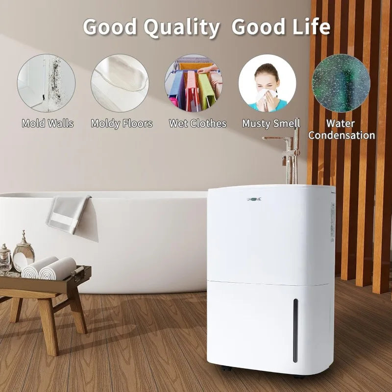 150 Pints Dehumidifier with Pump – Powerful, Quiet, and Efficient for Large Spaces