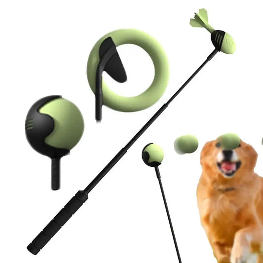 Dog Tennis Ball Launcher Stick – Hand Throwing Pole for Outdoor Play & Training, Interactive Fetch Toy for Dogs
