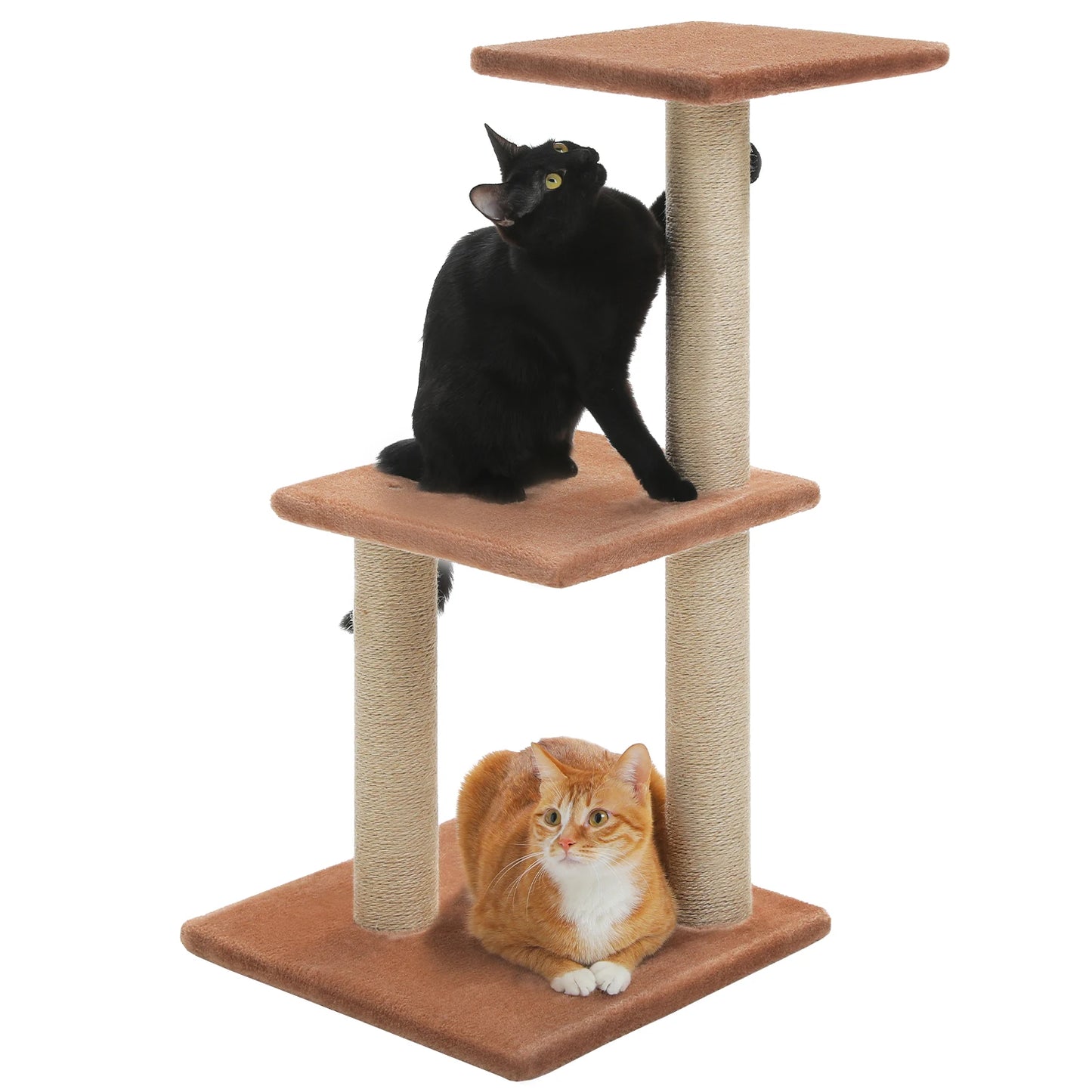CozyCat™ 2-in-1 Cat Tree Tower – Indoor Cat Activity Center with Scratching Posts, Big Hammock & Removable Top Perch (Grey)