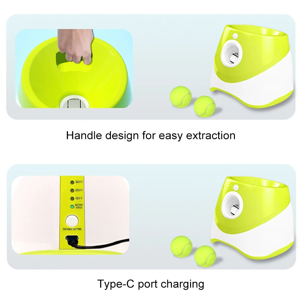 Automatic Dog Tennis Ball Launcher – Rechargeable Interactive Throwing Machine for Pets
