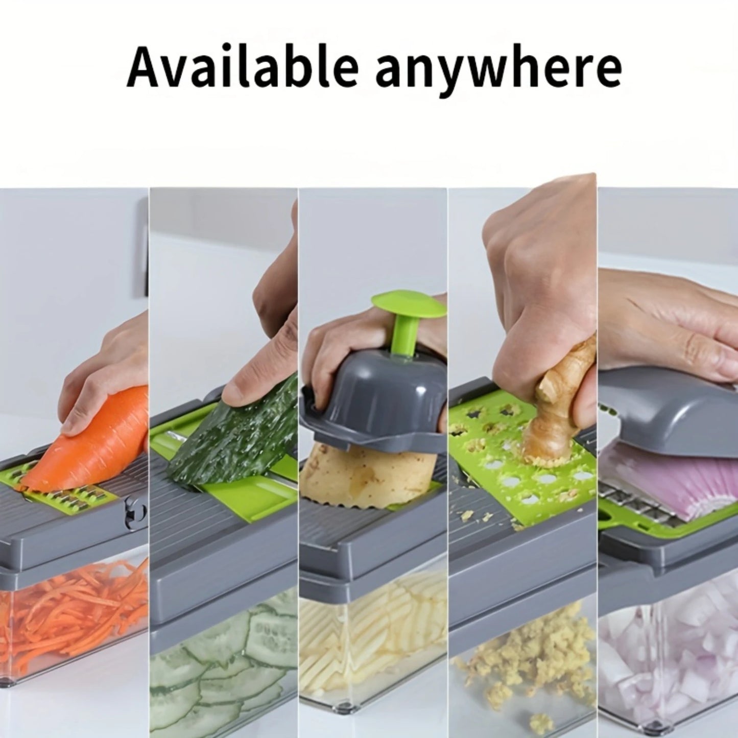 Multifunctional Vegetable Chopper & Fruit Slicer Set – Manual Food Cutter with Container, Efficient Onion Mincer & Potato Slicer