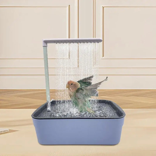 USB Electric Bird Bath Shower Tub – Circulating Water Fountain Bathtub for Parakeets, Cockatoos, Parrots & More