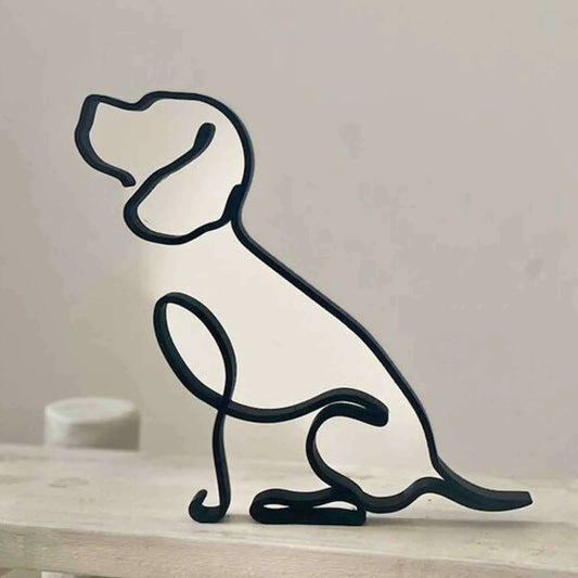Metal Statue Abstract Dog Sculpture Animal Collection Decoration Living Room Study Decoration home decor for living room