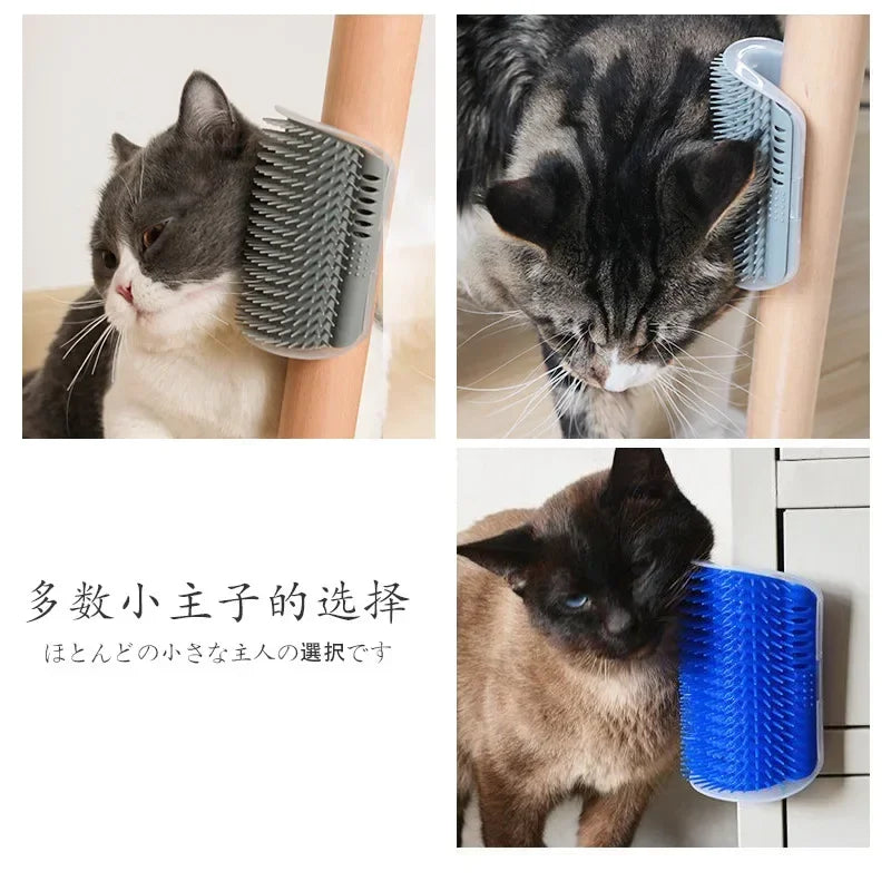 Pet Comb Removable Cat Corner Scratching & Rubbing Brush: