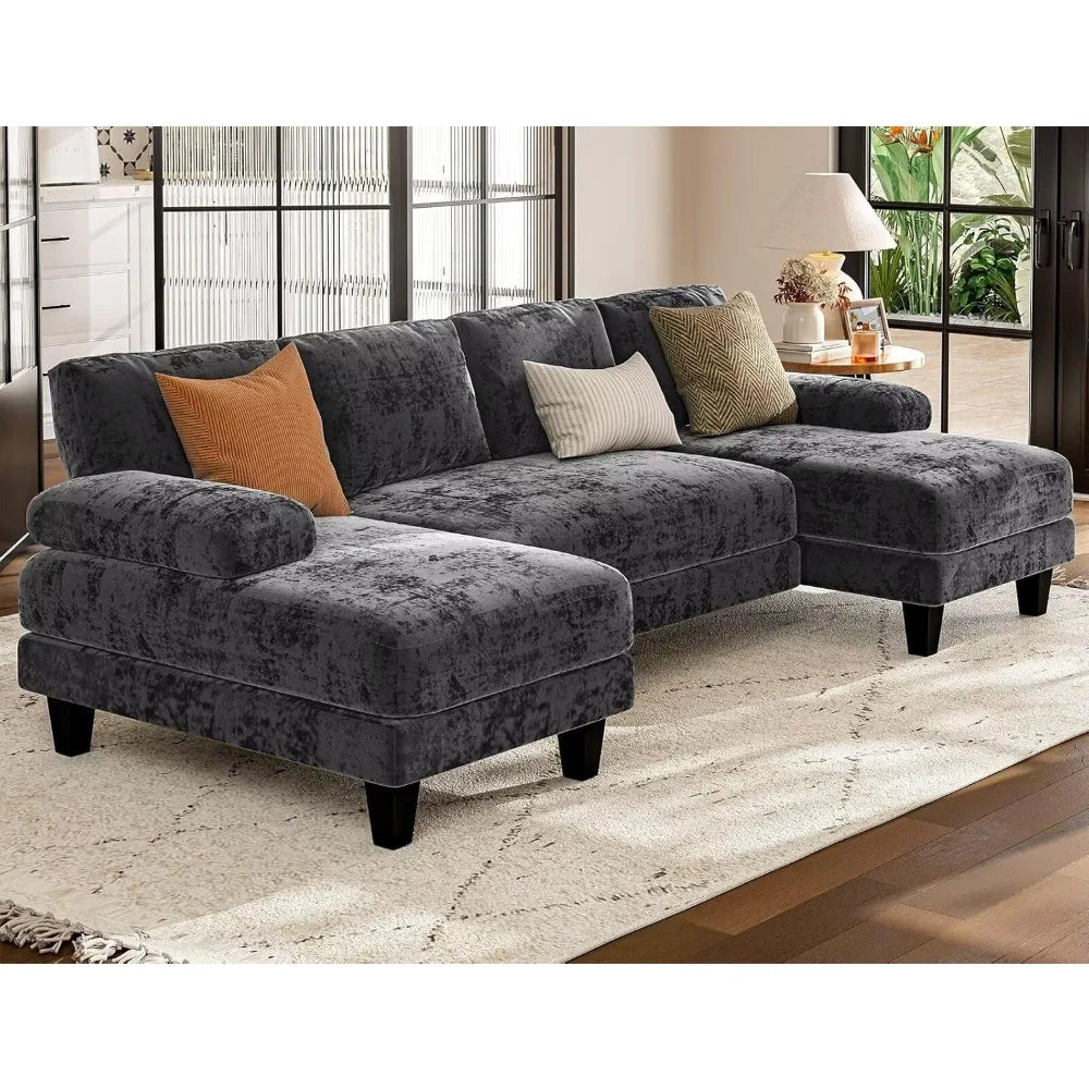U Shaped Sectional  Modular Sofa with Double Chaise