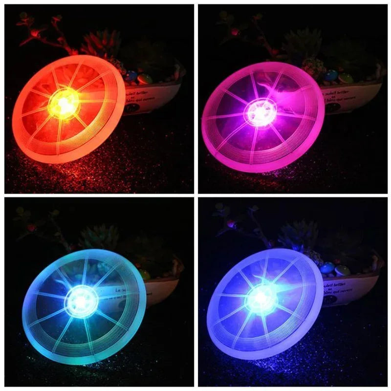 LED Luminous Dog Flying Disc – Eco-Friendly Light-Up Dog Toy for Night Play, Chew & Training