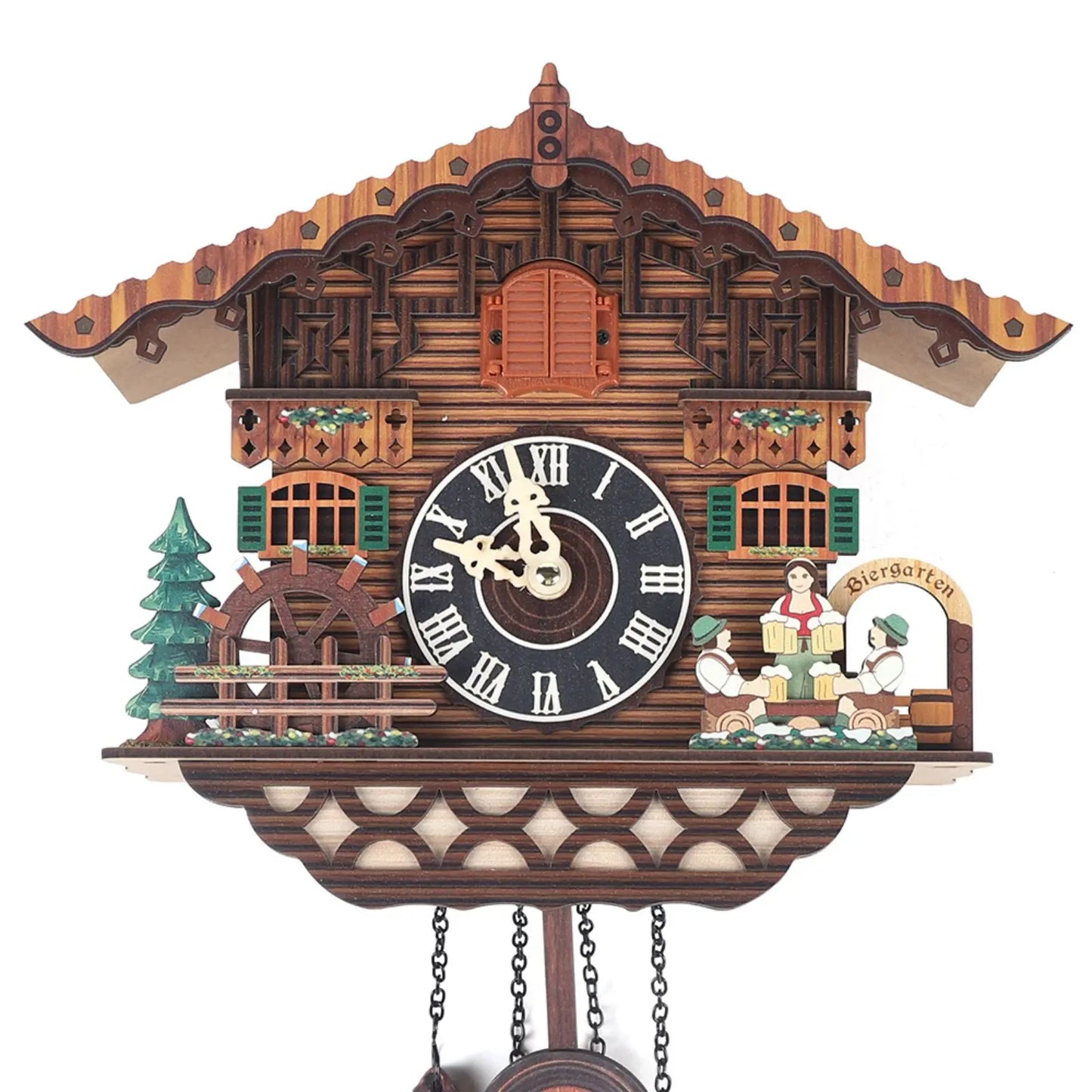 Creative Bird Cuckoo Wall Clock with Swing & Auto-Flapping Wings – Wooden Quartz Home Decor (Battery Operated)