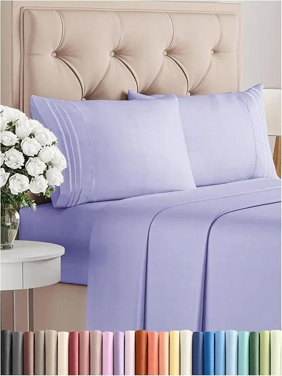 California King 4-Piece Sheet Set – Soft, Breathable & Cooling Hotel Luxury Bedding for Women, Men, Kids & Teens