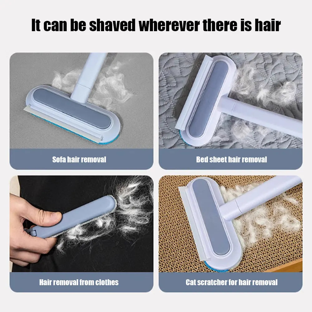 3-in-1 Pet Hair Remover Brush with Long Handle – Window & Fur Cleaning Tool for Cats & Dogs | Versatile Pet Supply