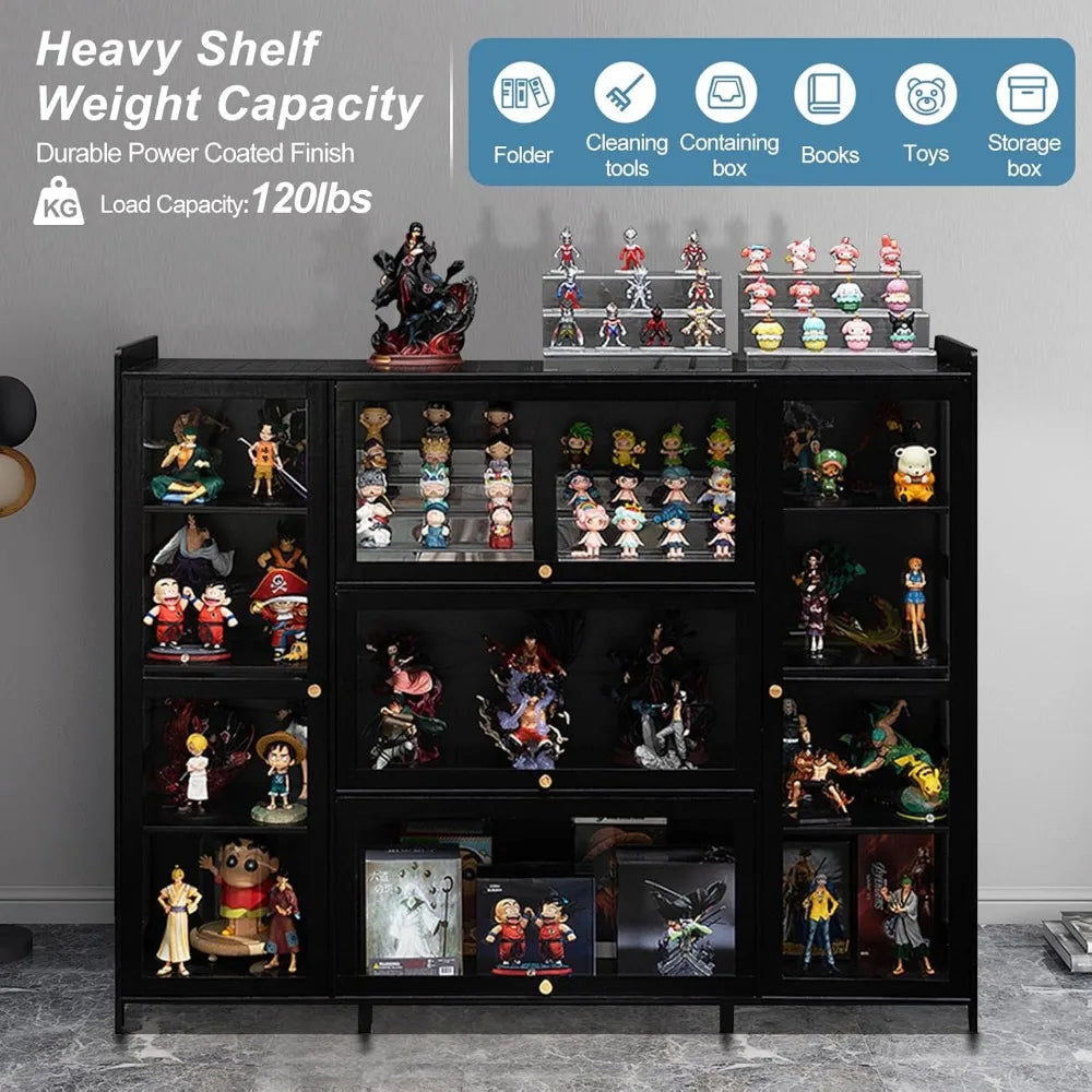 Black Display Cabinet 53.15" Acrylic Display Case