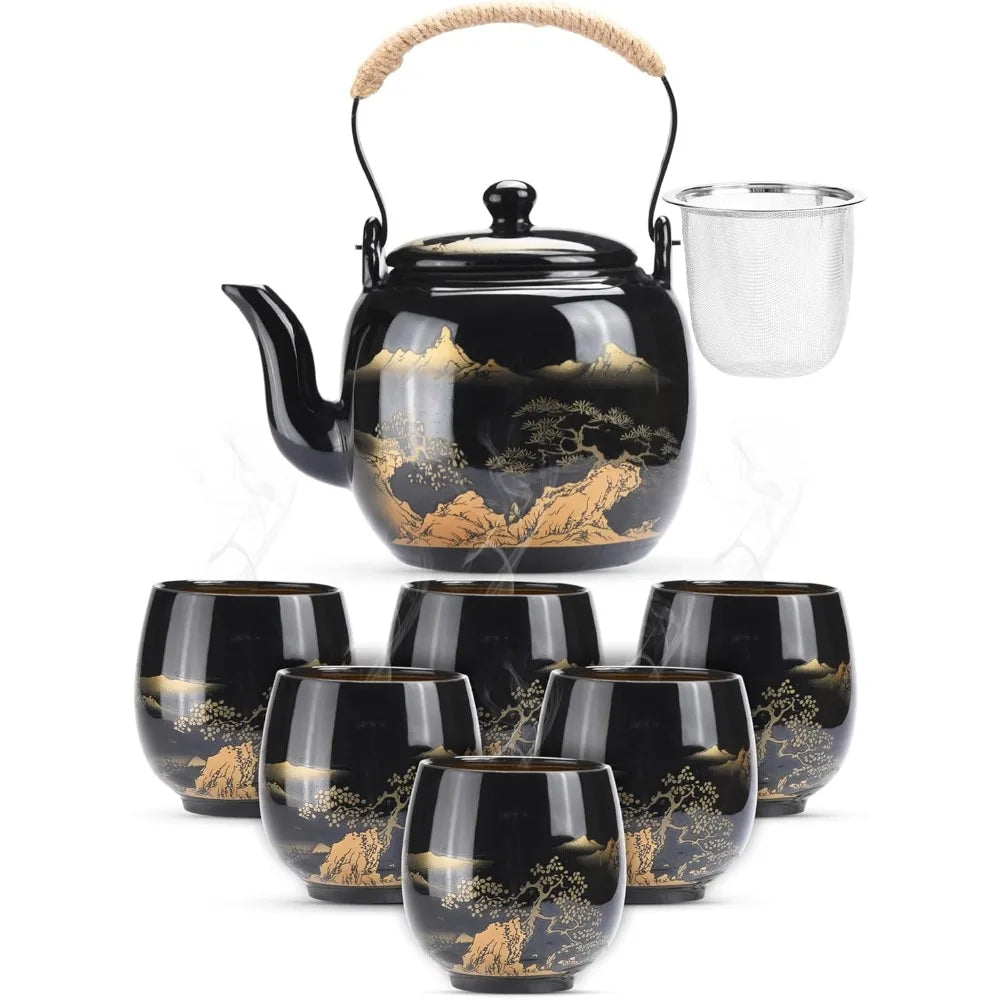 Kitchen Porcelain Tea Set – Authentic Ceramic Teapots and Cups for Elegant Tea Parties & Everyday Use