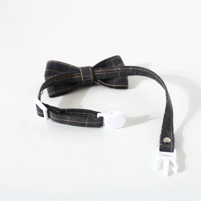 Adjustable Breakaway Cat Collar with Bell – Cute Bow Tie Kitten Collar for Cats & Small Dogs – Pet Accessories for Puppies & Kittens