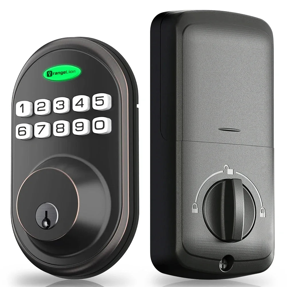 EUUKAIHG Keyless Entry Door Lock – Smart Deadbolt with Keypad, One-Touch Lock/Unlock, Auto-Locking & Backup Key Access – Secure Electronic Lock for Home or Office