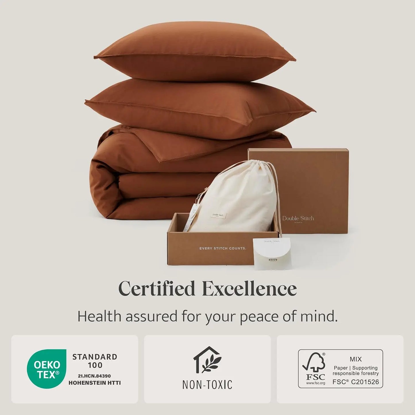 Cashmere Cotton Duvet Cover Set – Luxury Queen Bedding Made from Mongolian Cashmere & Pima Cotton Blend