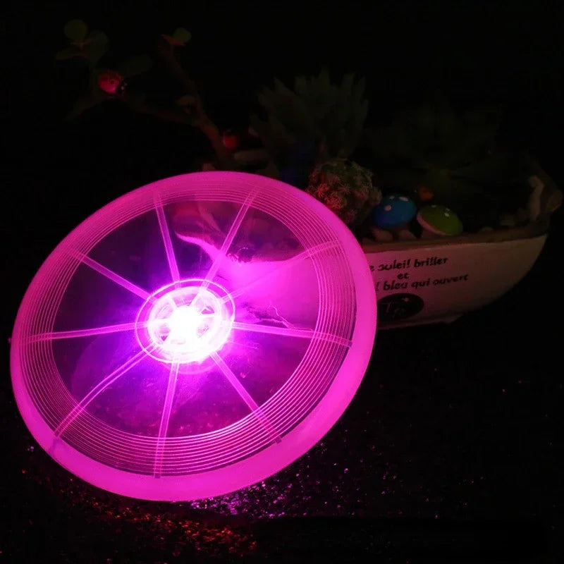 LED Luminous Dog Flying Disc – Eco-Friendly Light-Up Dog Toy for Night Play, Chew & Training
