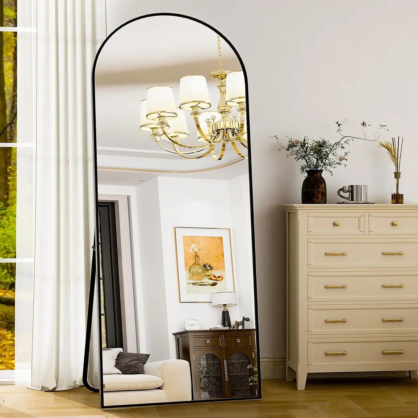 26" x 71" Full Length Mirror - Aluminum Alloy Frame Full Body Mirror