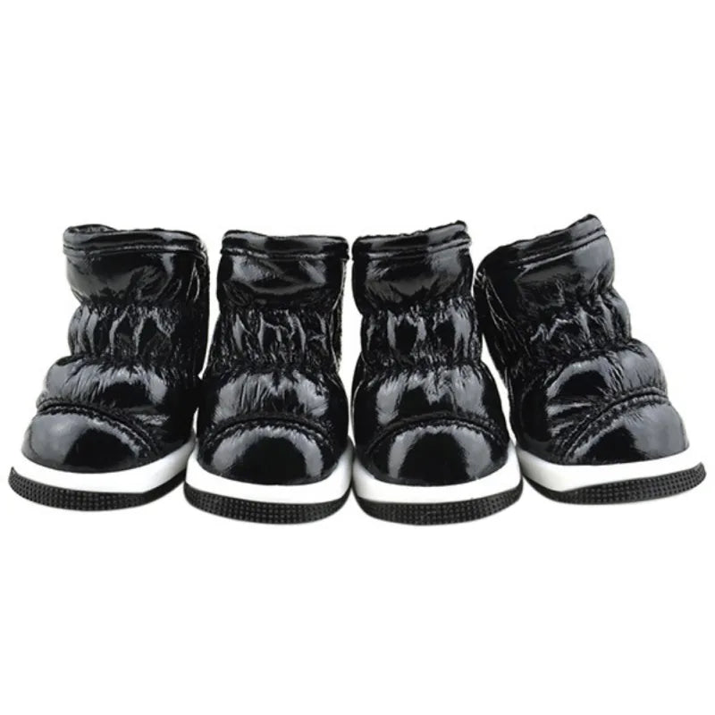 4PCS Pet Dog Winter Rain Shoes – Waterproof Snow Boots for Small & Medium Dogs, Anti-Slip Puppy Footwear