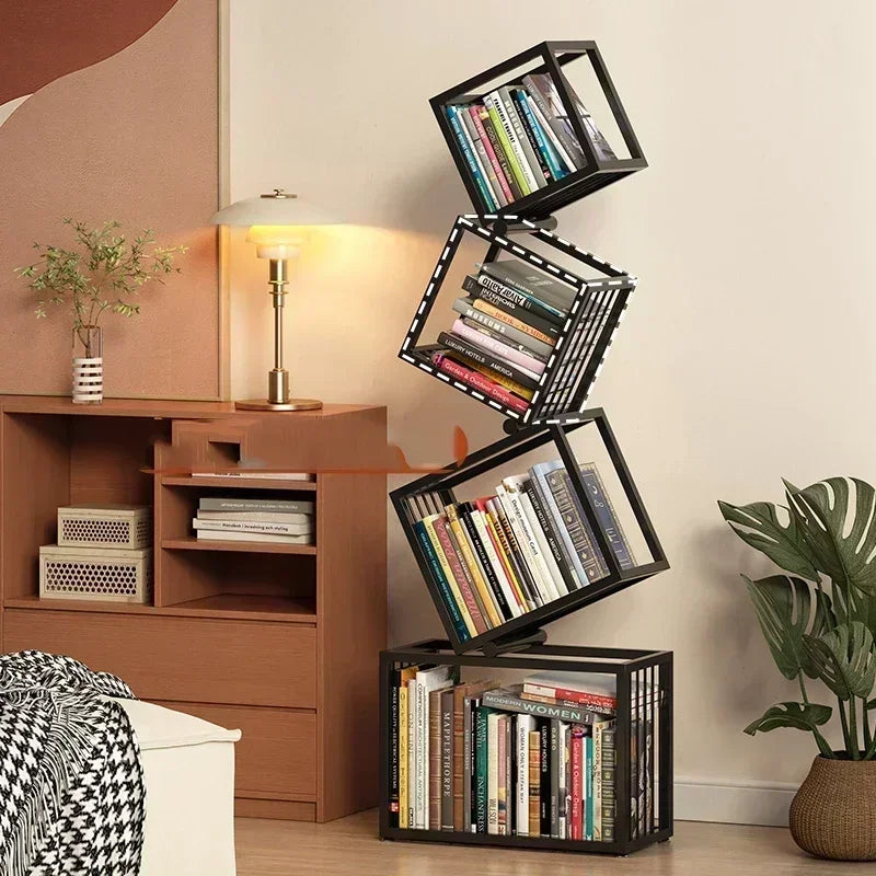Rotating Boxes Bookshelf  / Storage Rack