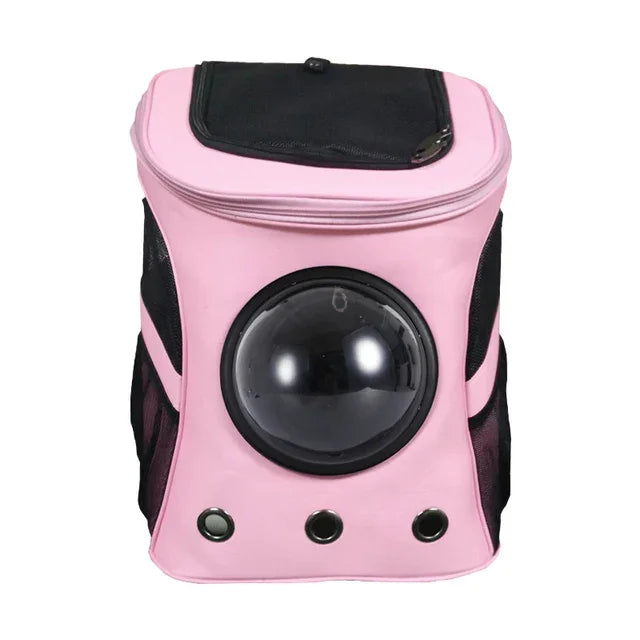 Large Pet Backpack Carrier with Space Capsule Window – Breathable & Portable Travel Bag for Cats and Small Dogs