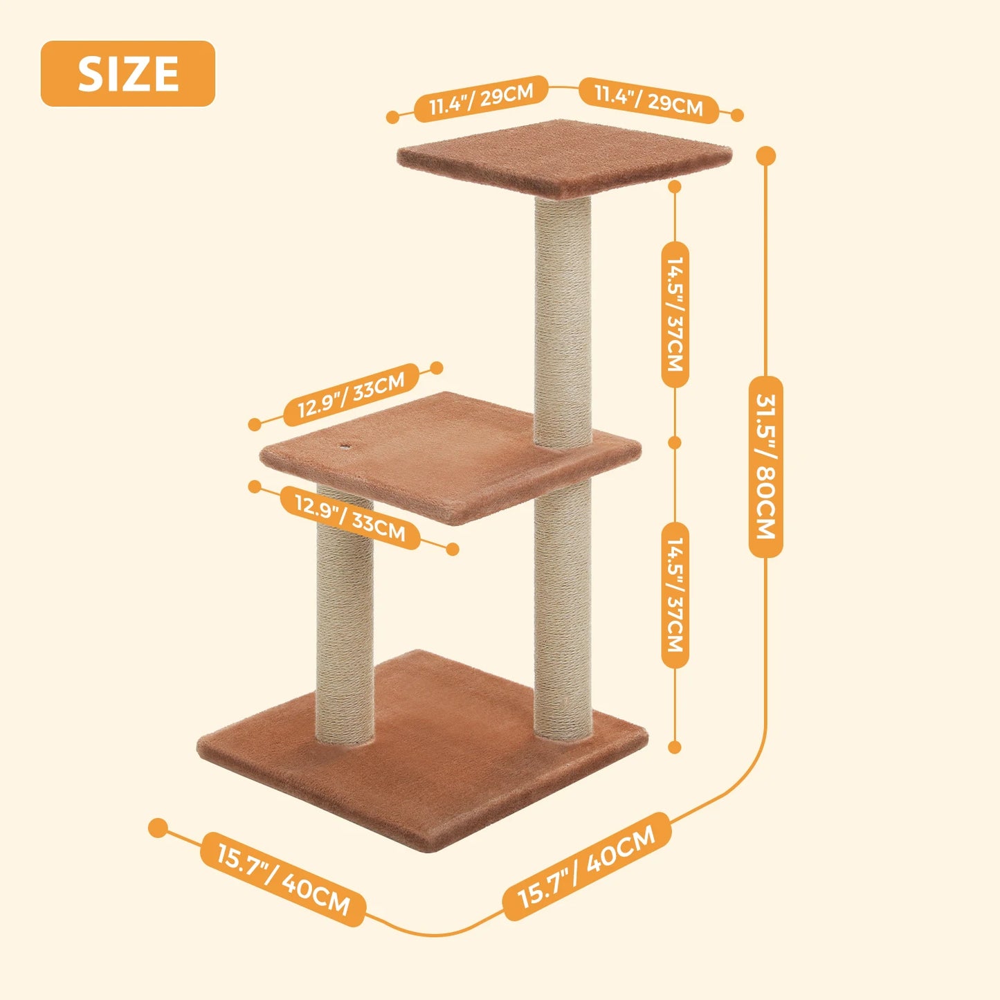 CozyCat™ 2-in-1 Cat Tree Tower – Indoor Cat Activity Center with Scratching Posts, Big Hammock & Removable Top Perch (Grey)
