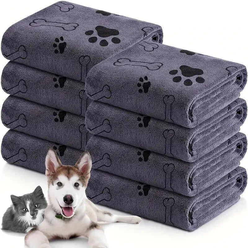 2PCS Soft Microfiber Dog Towels – Quick Dry, Ultra Absorbent Pet Bath & Grooming Towels for Dogs and Cats