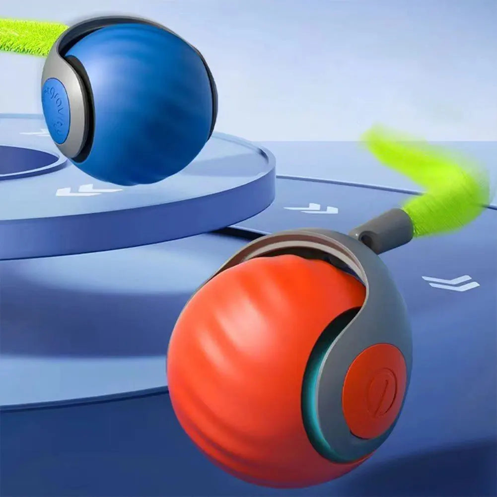 Automatic Moving Cat Toy Ball – USB Rechargeable Interactive Smart Cat Toy with Speedy Tail for Indoor Play & Exercise