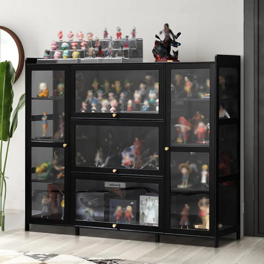 Black Display Cabinet 53.15" Acrylic Display Case