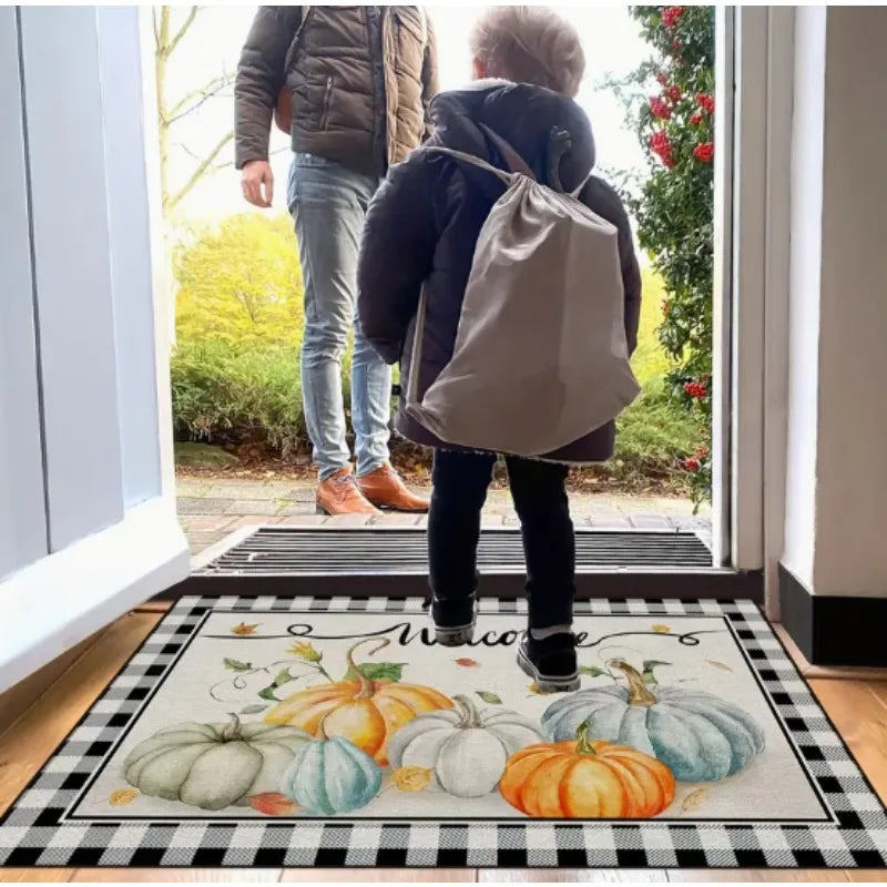 Welcome Fall Doormat – Non-Slip Indoor/Outdoor Rug, Cozy Autumn Home Decor, Seasonal Entryway Floor Mat