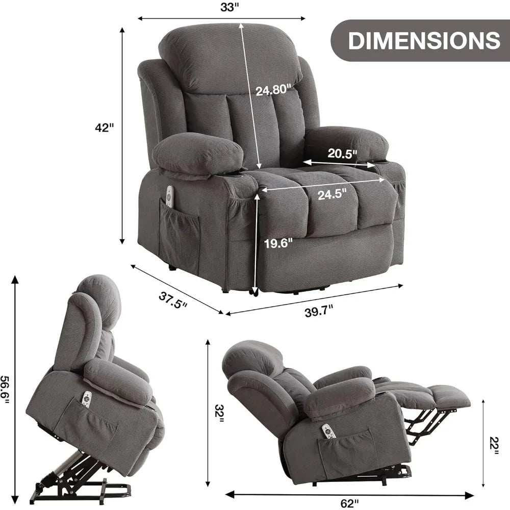 Power Lift Recliner with Heat and Massage