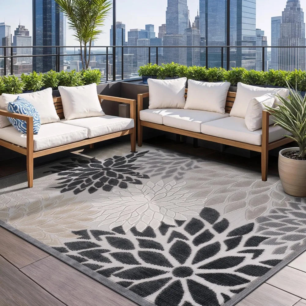 Washable Outdoor Rug – Non-Shedding, Easy-to-Clean Patio Carpet for Indoor & Outdoor Use – Ideal for Porch, Garden, Living Room