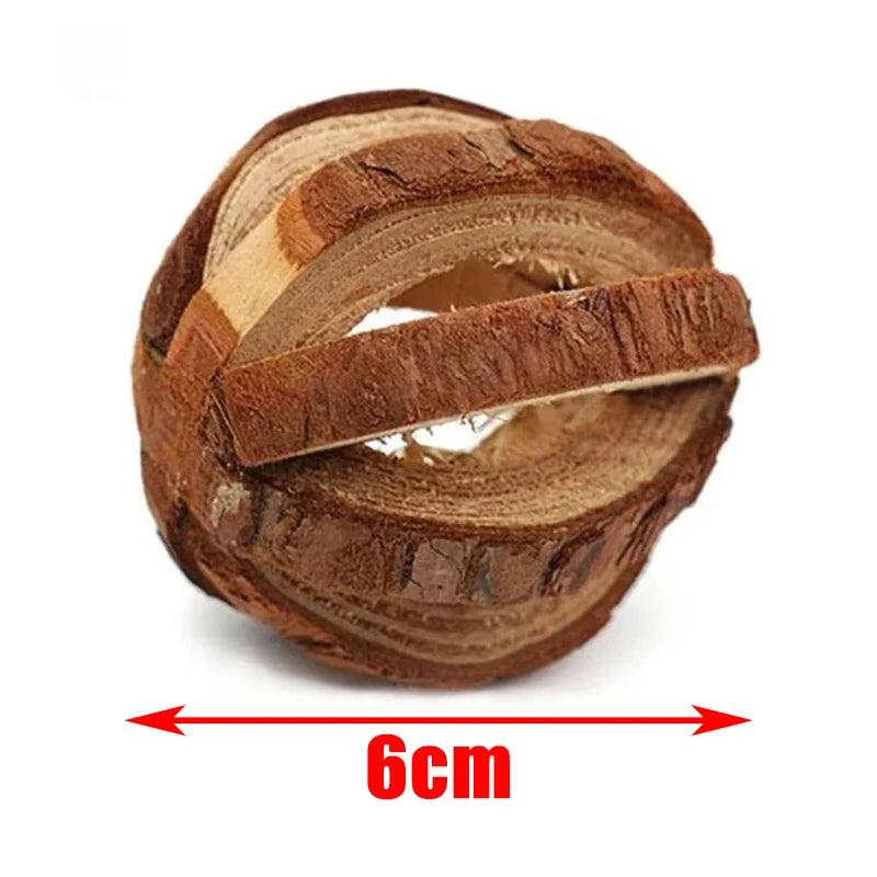 Natural Wooden Small Animal Toy Set – Chew Toys for Guinea Pigs, Rabbits, Hamsters | Dumbbells, Unicycle, Bell, Braided Balls & More