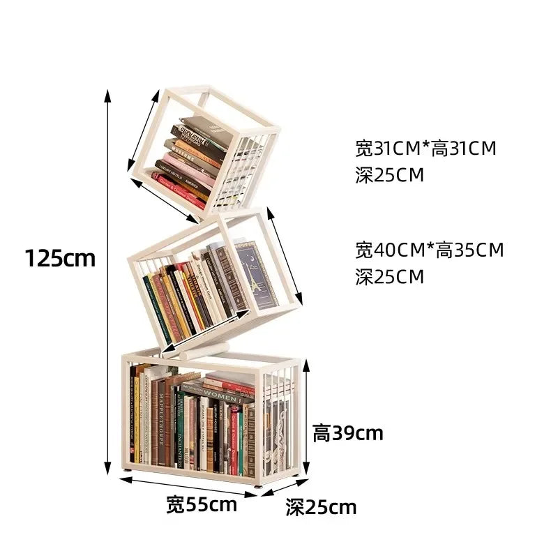 Rotating Boxes Bookshelf  / Storage Rack