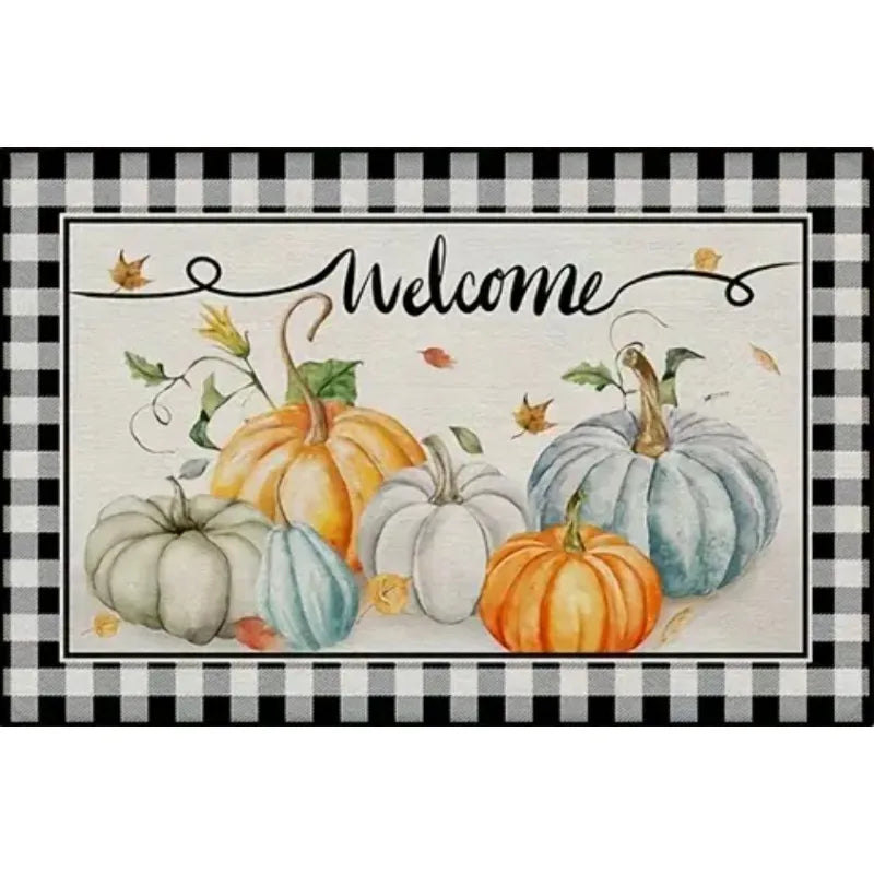 Welcome Fall Doormat – Non-Slip Indoor/Outdoor Rug, Cozy Autumn Home Decor, Seasonal Entryway Floor Mat