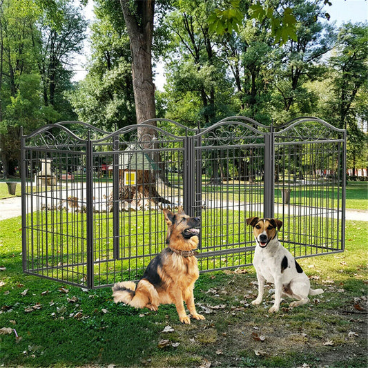 Heavy Duty Dog Playpen – 8-Panel Metal Fence with Gate for Pets, Indoor/Outdoor Kennel Cage Run for Dogs, Puppies & Small Animals