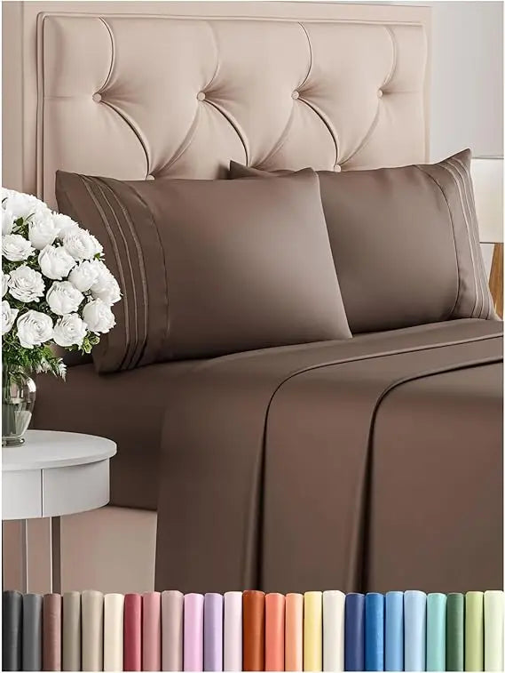 California King 4-Piece Sheet Set – Soft, Breathable & Cooling Hotel Luxury Bedding for Women, Men, Kids & Teens