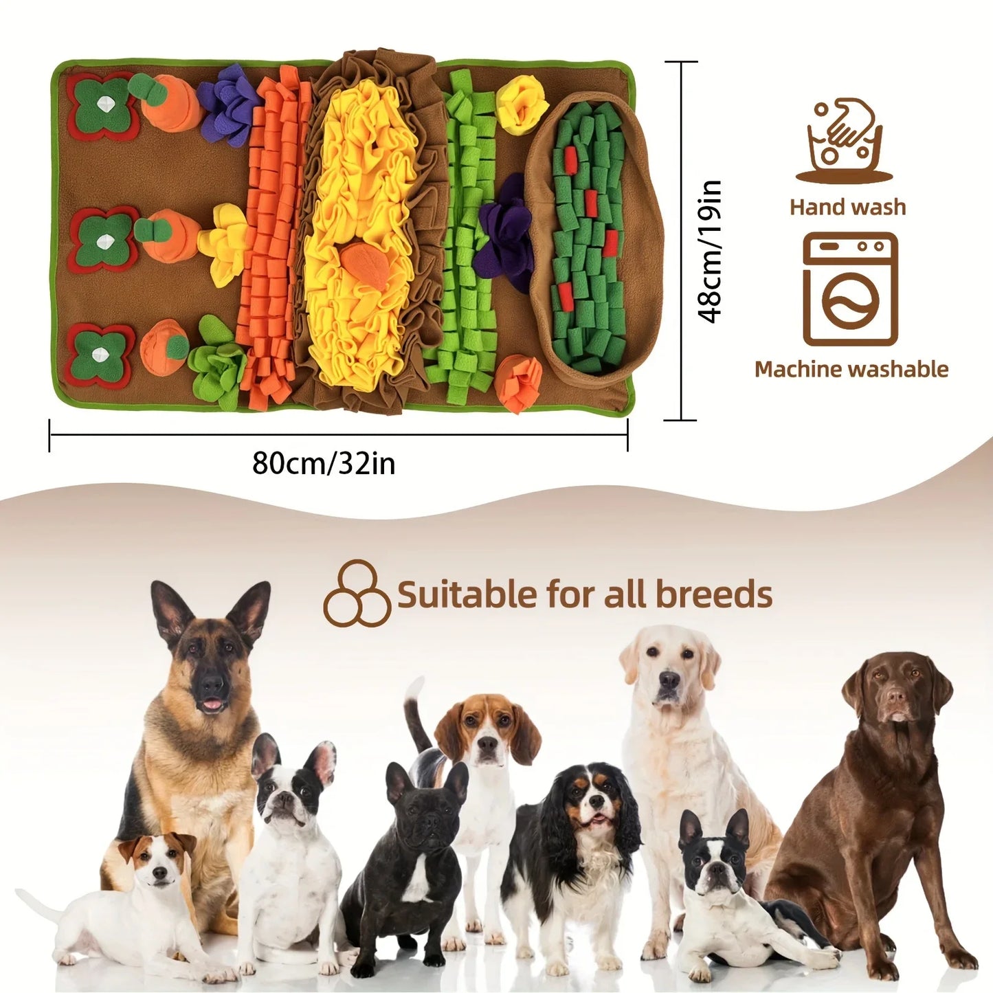 Pet Snuffle Mat for Dogs – Interactive Nosework Feeding Mat & Puzzle Toy for Training, Slow Feeding & Stress Relief