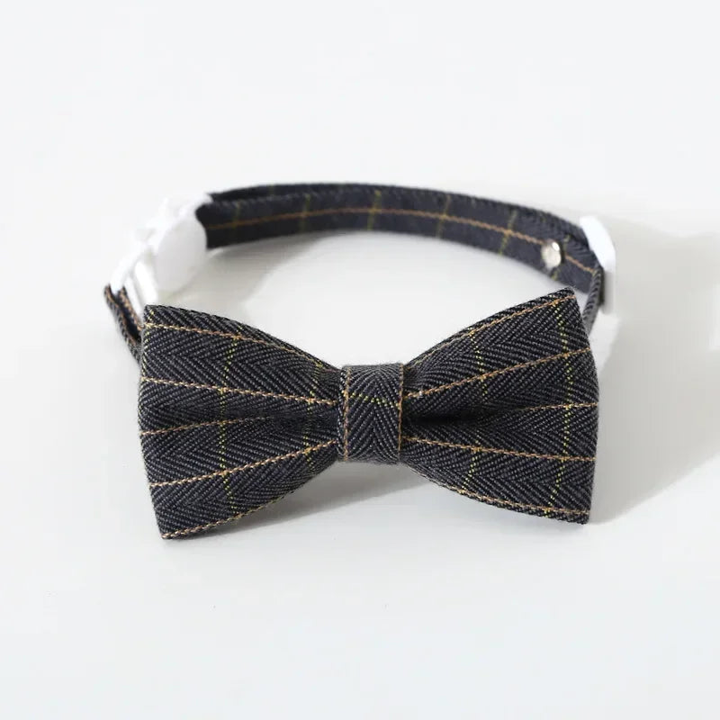 Adjustable Breakaway Cat Collar with Bell – Cute Bow Tie Kitten Collar for Cats & Small Dogs – Pet Accessories for Puppies & Kittens