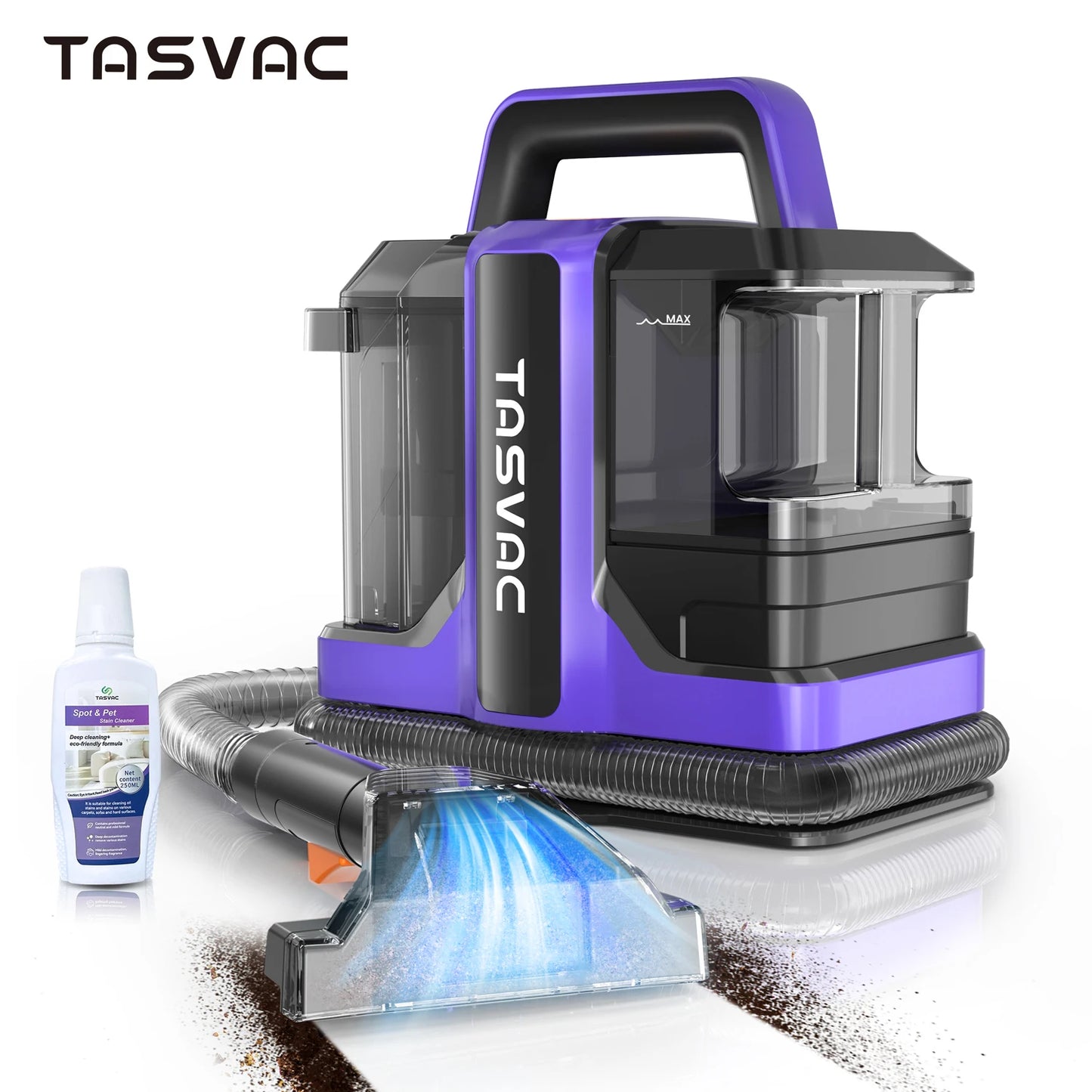 TASVAC C7 Portable Carpet & Upholstery Cleaner – Powerful Spot Cleaner for Pet Messes, Stairs, Couches, Rugs & Car Seats