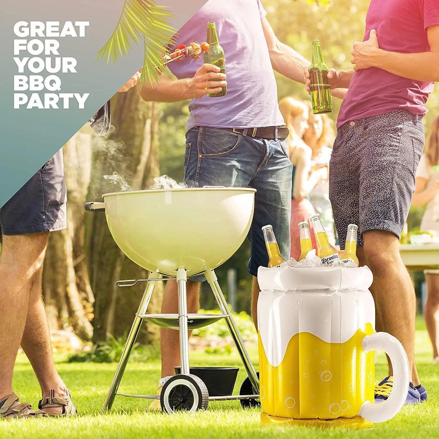 PVC Inflatable Ice Bucket – Summer Drink Cooler & Beverage Tray for Pool, BBQs, and Outdoor Parties