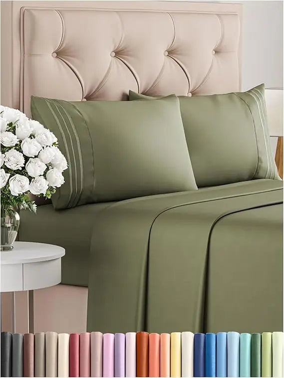 California King 4-Piece Sheet Set – Soft, Breathable & Cooling Hotel Luxury Bedding for Women, Men, Kids & Teens