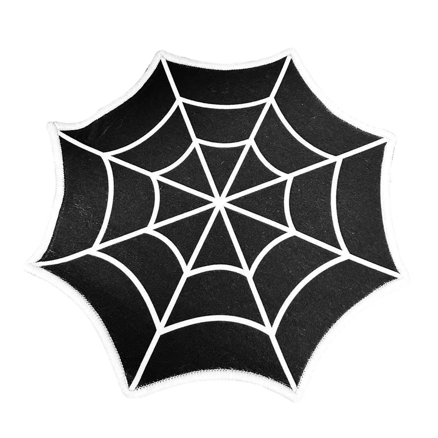 Haunted House Halloween Area Rug – Creepy Cobweb Welcome Mat for Indoor Entryway, Non-Slip Spooky Floor Carpet