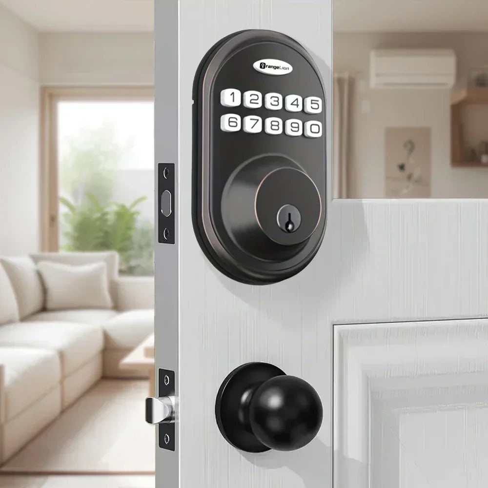 EUUKAIHG Keyless Entry Door Lock – Smart Deadbolt with Keypad, One-Touch Lock/Unlock, Auto-Locking & Backup Key Access – Secure Electronic Lock for Home or Office
