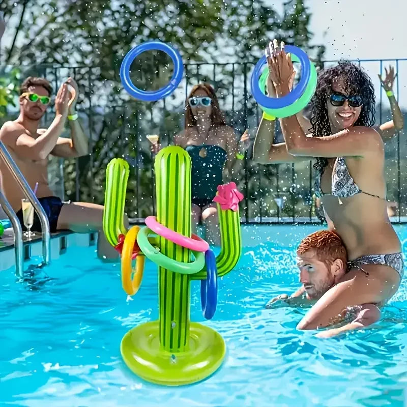 Inflatable Cactus Pool Game Set – Fun Summer Beach & Pool Interactive Toy for Outdoor Parties