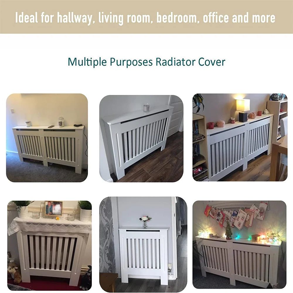 Extra Tall 92CM Radiator Cover MDF Cabinet Grill Shelf Fence Panel Barrier