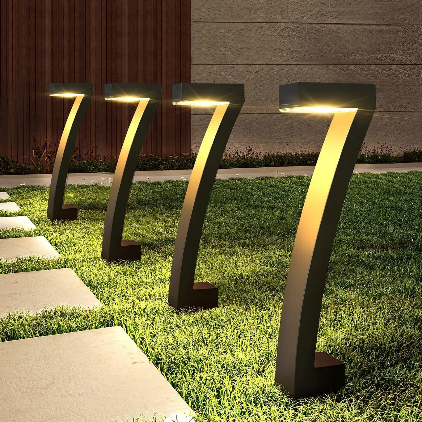 6-Pack Bright Solar Pathway Lights – 12-Hour Auto On/Off Solar Garden Lights for Yard, Walkway & Landscape