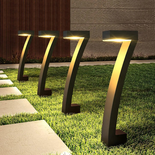 6-Pack Bright Solar Pathway Lights – 12-Hour Auto On/Off Solar Garden Lights for Yard, Walkway & Landscape