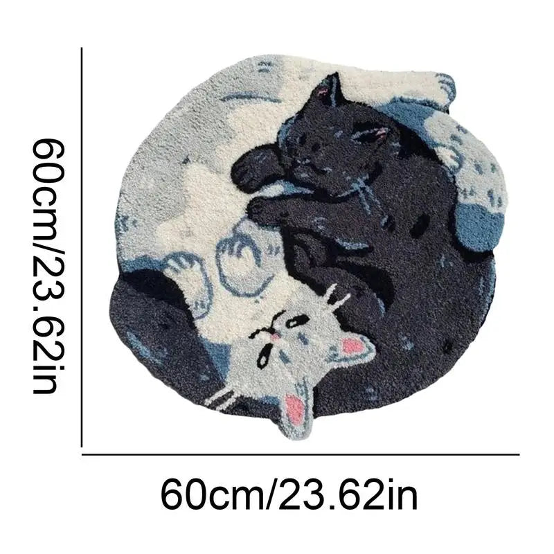 Hugging Cat Bath Mat