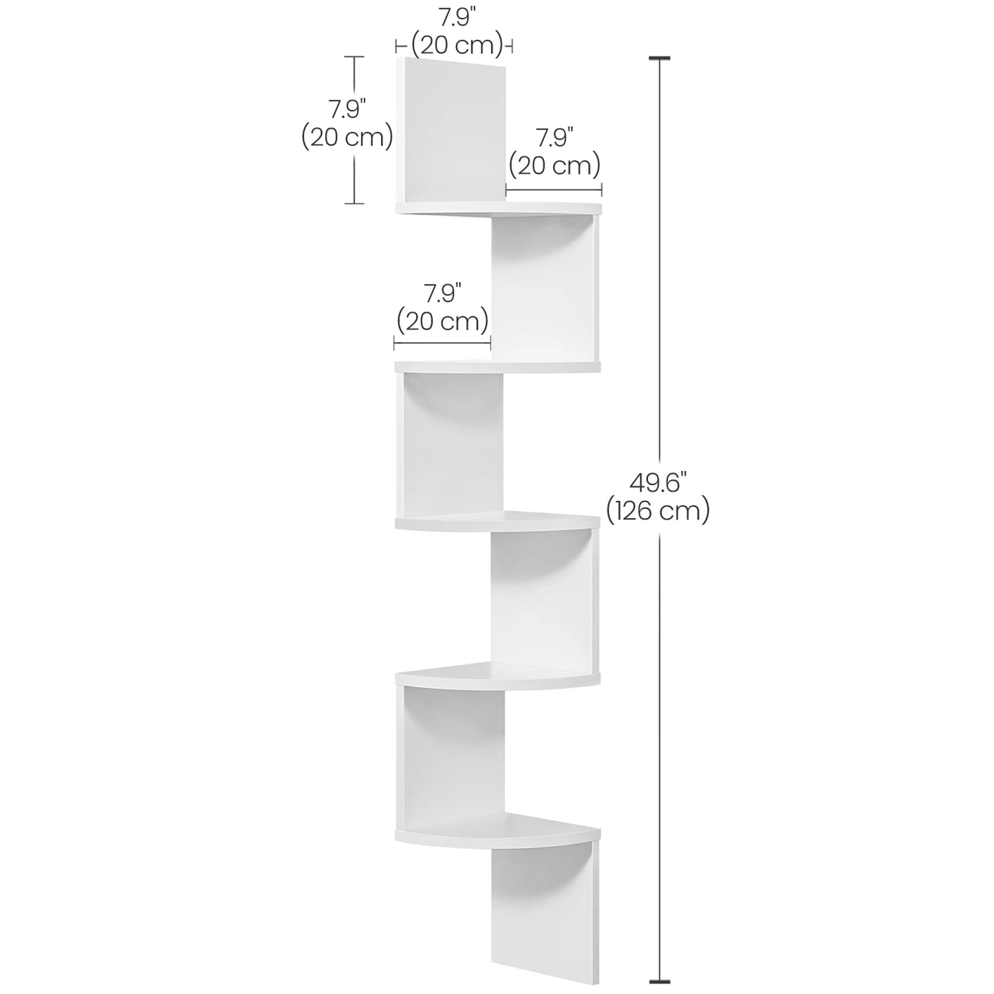VASAGLE  5-Tier Floating Corner Shelf