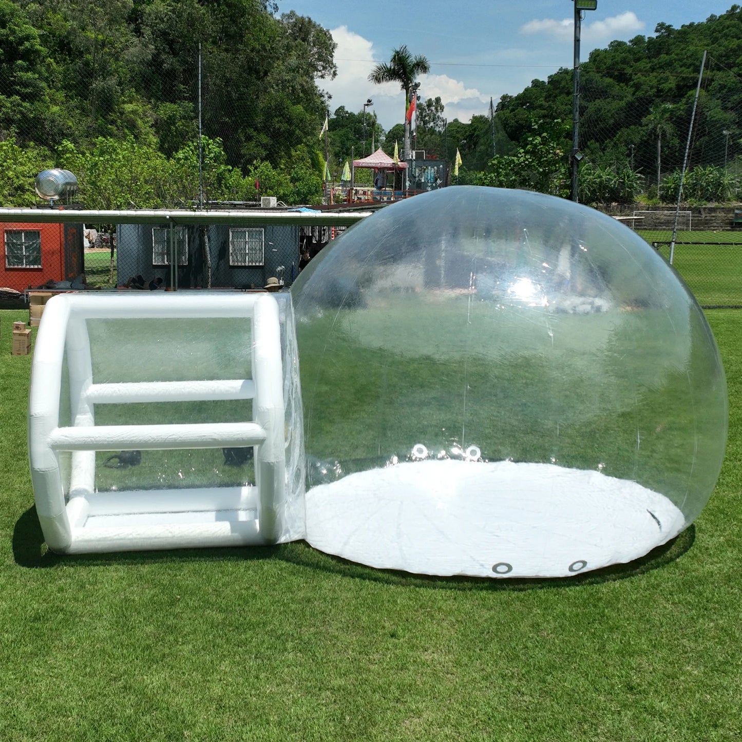 Inflatable 3M (10FT) PVC Bubble House Castle for Kids – Commercial-Grade Outdoor Toy with 750W Air Blower & 100 Balloons