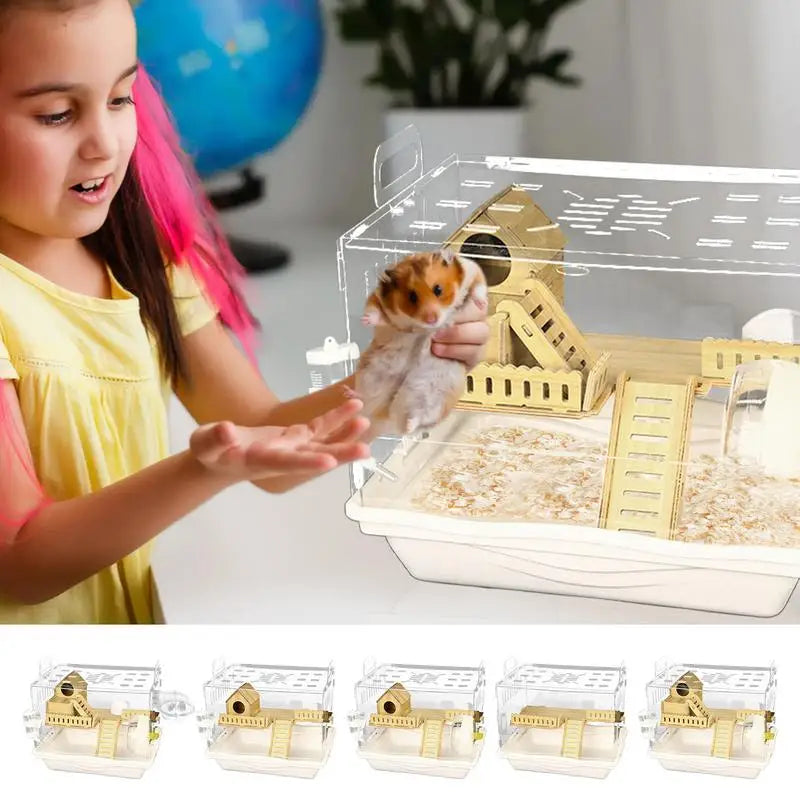 Acrylic Small Animal Cage and Accessories